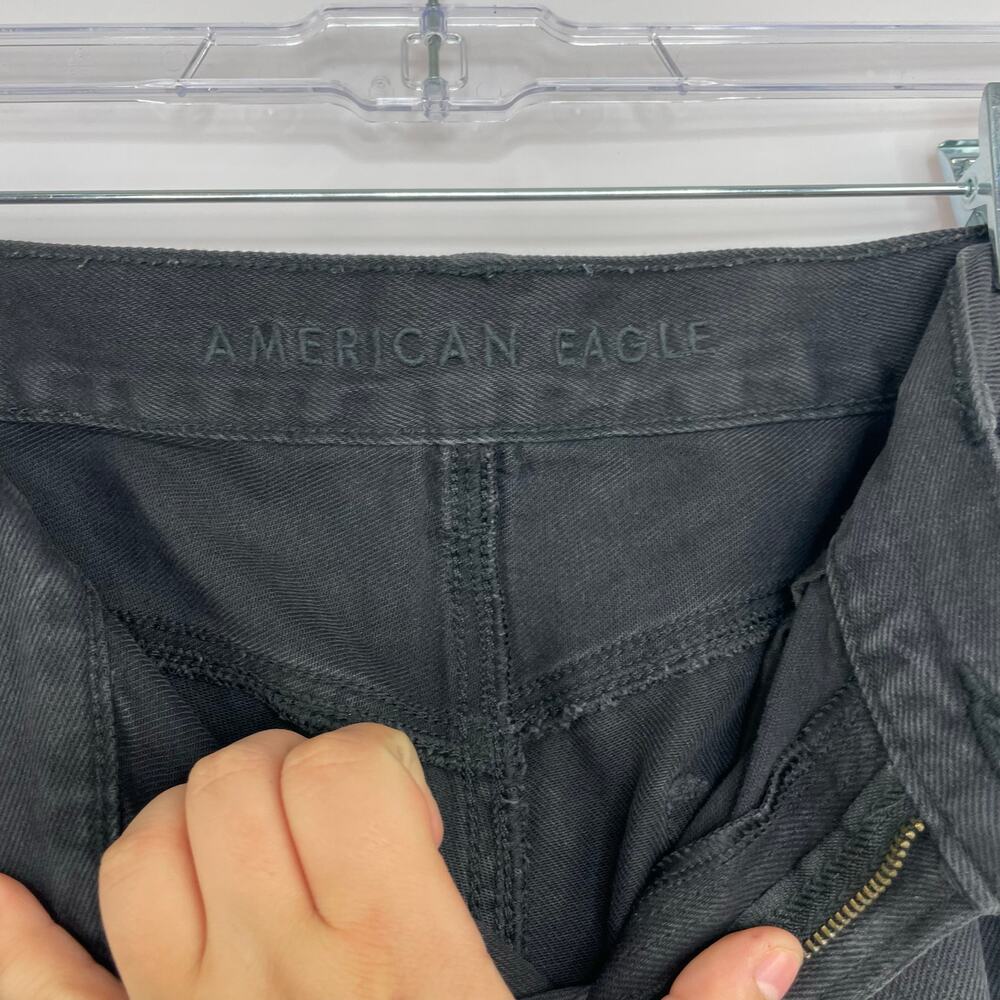 American Eagle Low Rise Skater Black Denim Jeans size 10 Short - Picture 7 of 15